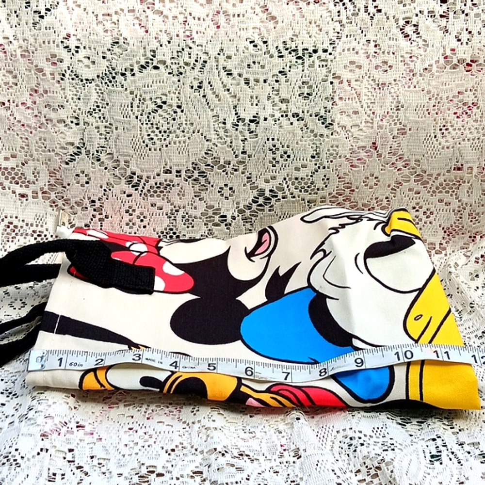 🆕️HALF OFF💰LAST 1❤DISNEYS PLUTO & FRIENDS LARGE CREAM ZIPPERED CANVAS TOTE BAG - Picture 12 of 16